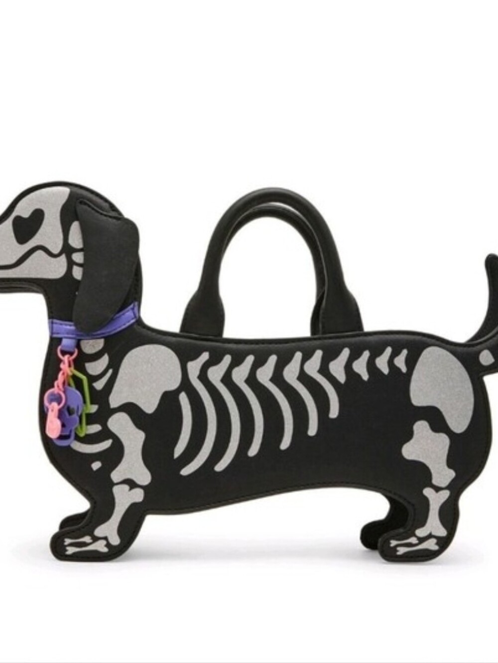 👉✨️ Betsey Johnson Dachshund skeleton Bag Purse Halloween doxie dog